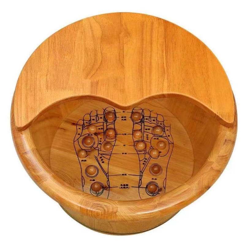 Cedar Wood Foot Soaking Bucket - Spa Massager ulasan dan harga