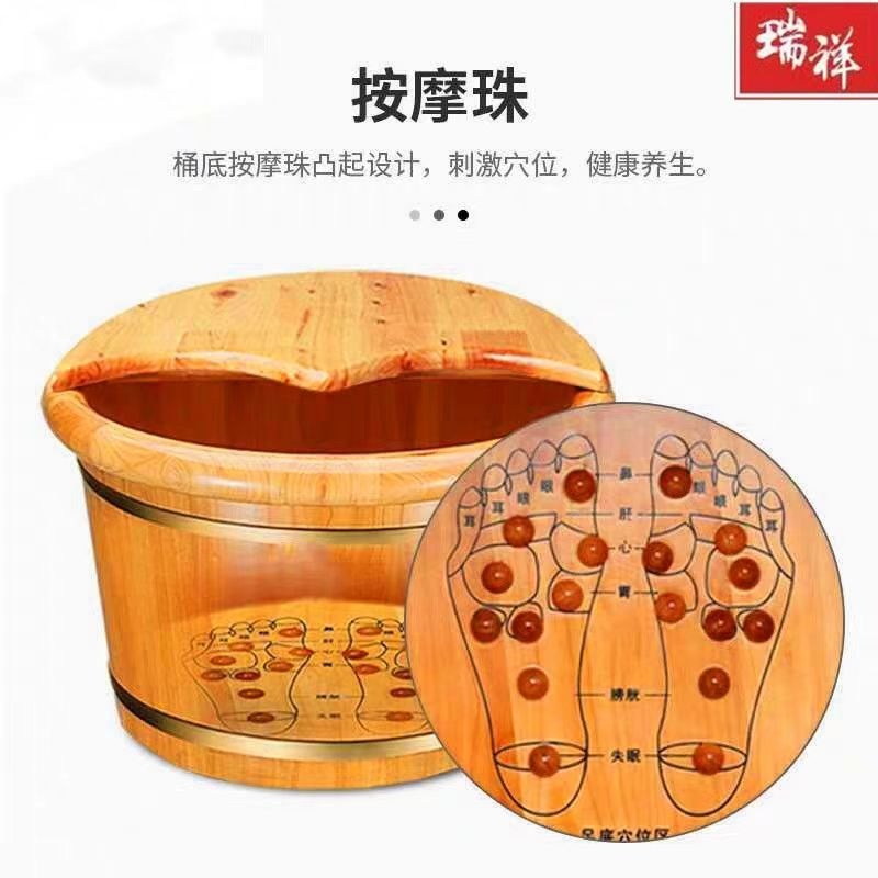 Cedar Wood Foot Soaking Bucket - Spa Massager ulasan dan harga