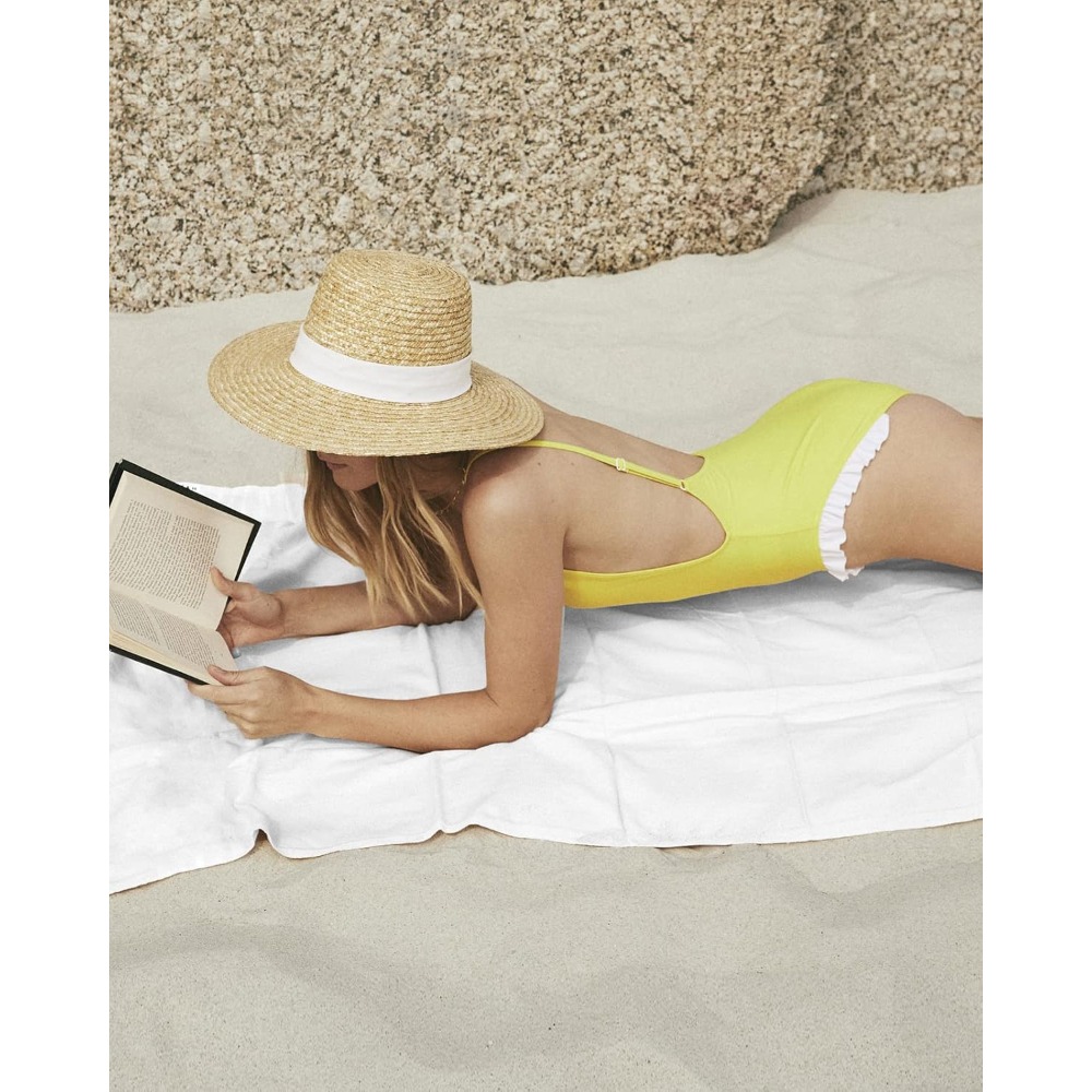 1pc Beach Towel Pure White Tow - Spa Towel ulasan dan harga