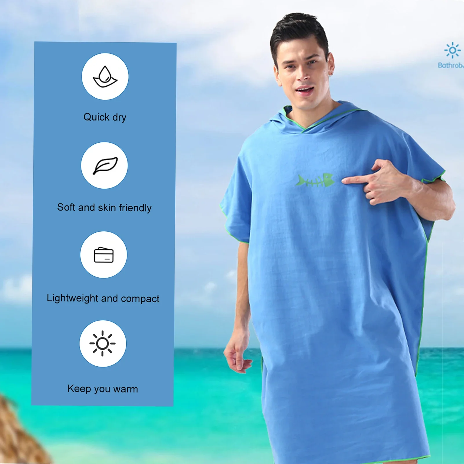 Microfiber Hooded Towel Men Wo - Spa Towel ulasan dan harga