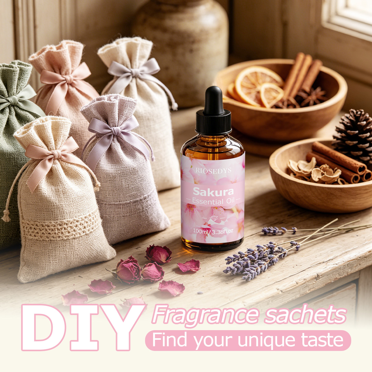 SAKURA Essential Oil, Fresh Fl - Aromatherapy Diffuser ulasan dan harga